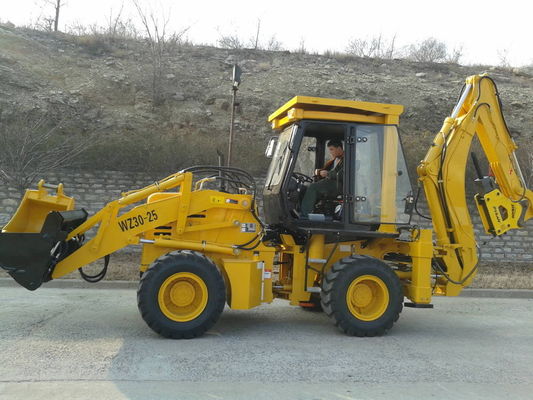 75KW Backhoe Wheel Loader Rationally Distributed Tractor Loader Backhoe