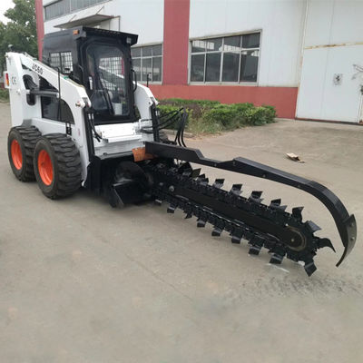 45kw Small Skid Steer Loader Four Wheel Drive Automatic With Bucket