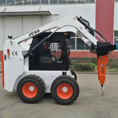 45kw Small Skid Steer Loader Four Wheel Drive Automatic With Bucket