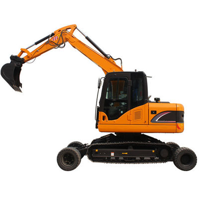 Hydraulic Wheel Crawler Excavator Flexible Operation 8 Ton Mini Excavator