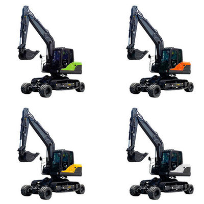 Yellow Wheel Crawler Excavator 9 Ton Hydraulic Compact Excavator