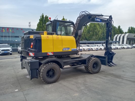 China Mechanic Wheel Type Excavator With Grapple For Wood Or Grass